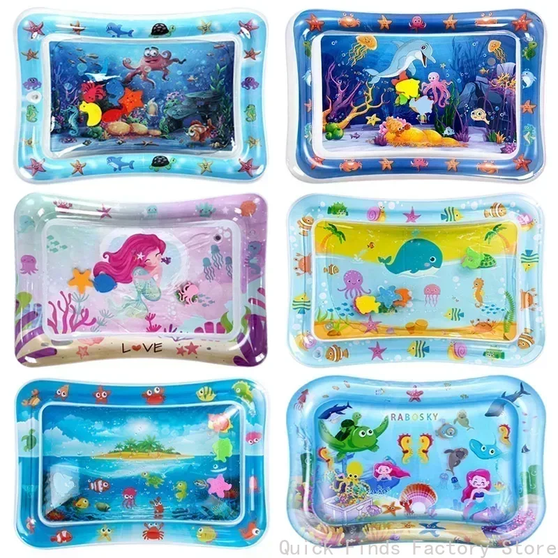 Slip Slide Water Mat - แผ่นรองเล่นน้ำสำหรับเด็กทารก เบาะลม PVC สำหรับฝึกท่าคว่ำ แผ่นรองน้ำสำหรับเด็กเล็ก ของเล่นเสริมพัฒนาการและการเรียนรู้ในวัยเริ่มต้น