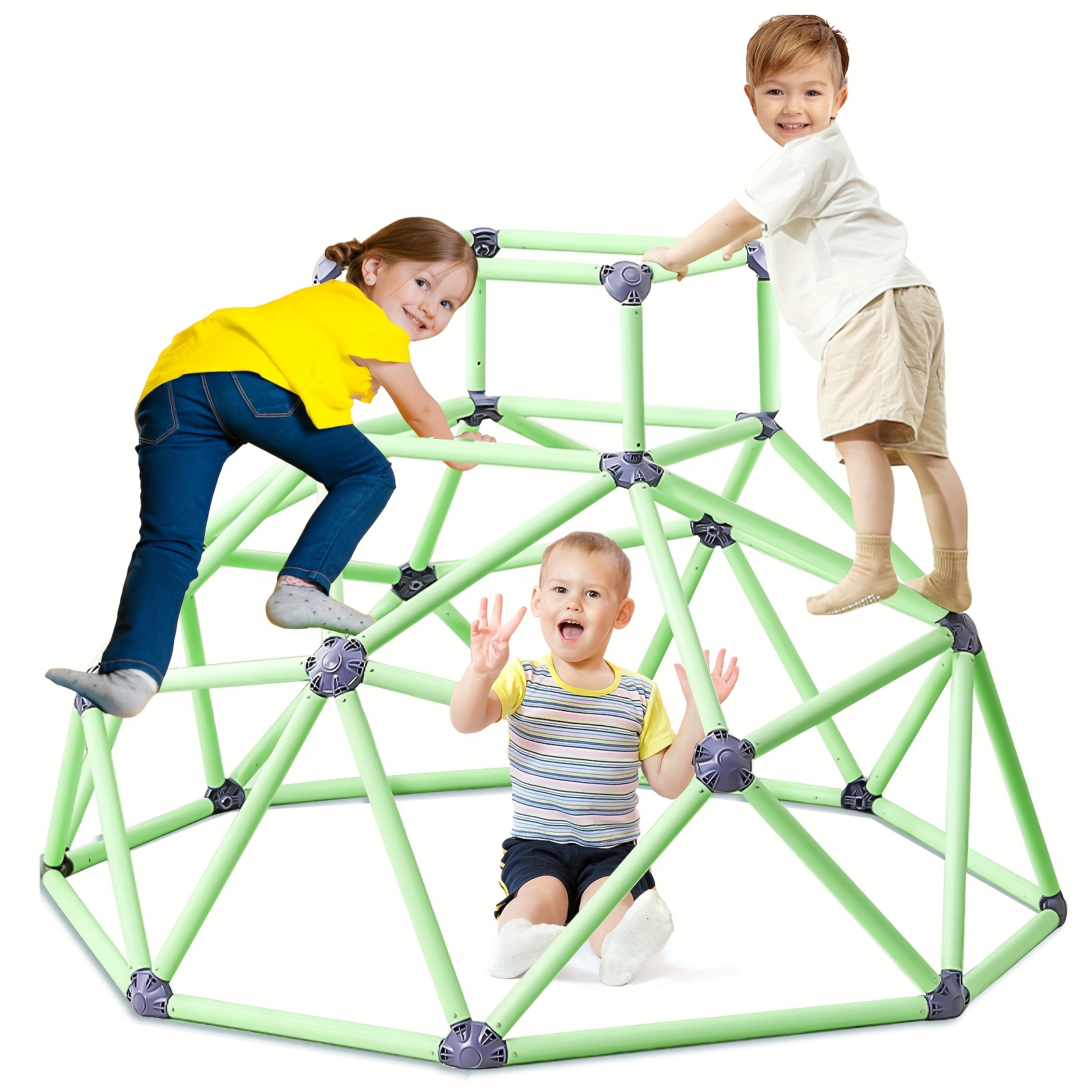 Kids Outdoor Jungle Gym Dome - บาร์ปีนป่าย - ของเล่นเสริมพัฒนาการกลางแจ้งสำหรับเด็ก, อุปกรณ์เล่นโดมปีนป่ายในร่มสำหรับเด็กเล็ก, สนามเด็กเล่นในร่ม