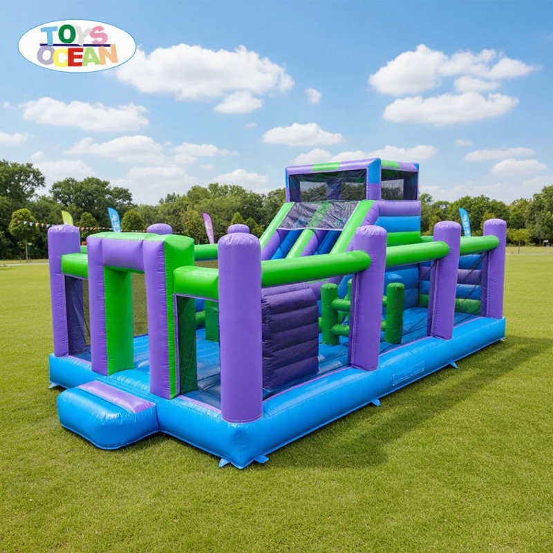 Kids Outdoor Activities - สนามเด็กเล่นเป่าลมขนาดใหญ่กลางแจ้งแบบกำหนดเองพร้อมสไลเดอร์แทรมโพลีน เหมาะสำหรับกิจกรรมเด็ก