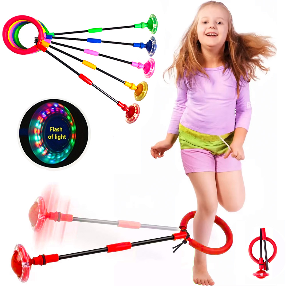 Kids Outdoor Activities - แฟลชกระโดดเชือกลูกบอลเด็กหนึ่งเท้าสนุกกลางแจ้งกีฬาเด็กกระโดด FORCE Reaction การฝึกอบรม Swing Ball