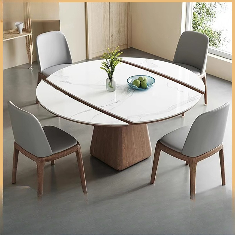 Kids Outdoor Dining Table - ขยายโต๊ะรับประทานอาหารรอบอุตสาหกรรมSlateห้องนอนโต๊ะรับประทานอาหารเด็กCuisin Tavolo Pranzo Allungabileกลางแจ้งเฟอร์นิเจอร์