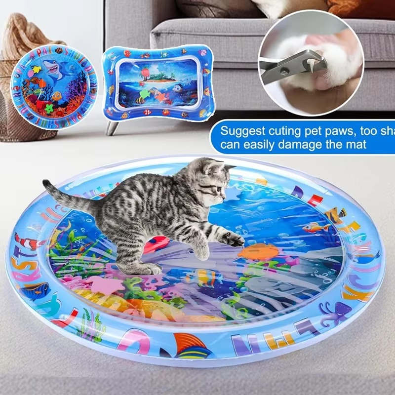 Slip Slide Water Mat - แมว Sensory Water Play MAT ปลาหนา