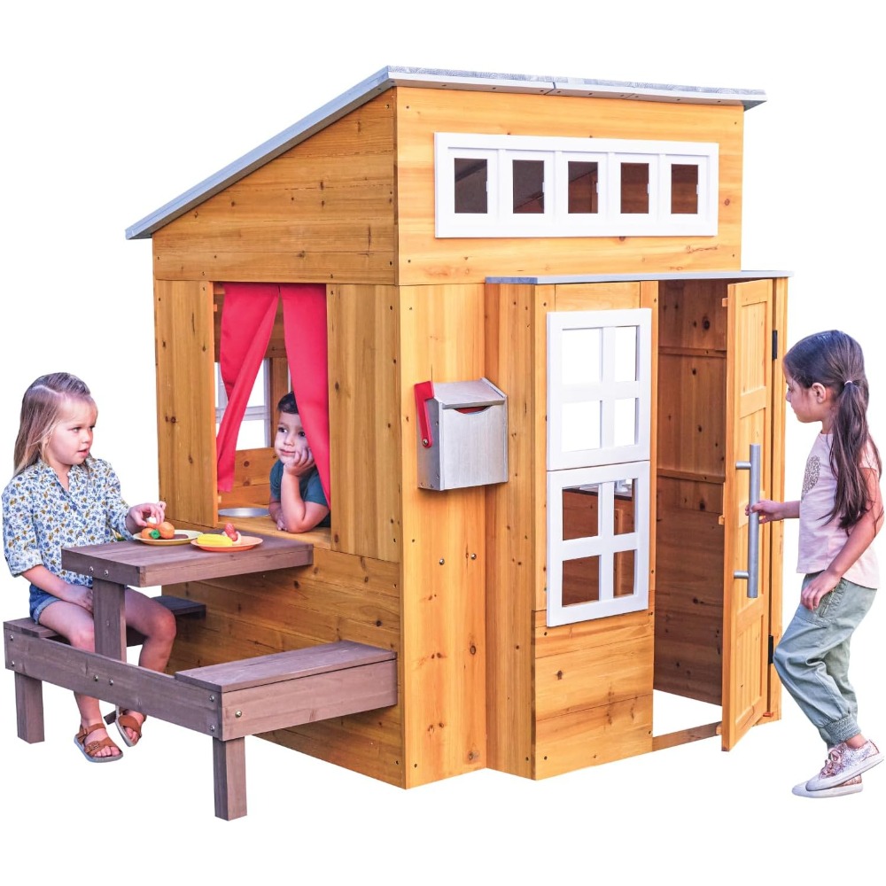 ชุดบ้านไม้กลางแจ้งสมัยใหม่สำหร - Kids Outdoor Grill Set บทวิจารณ์และราคา