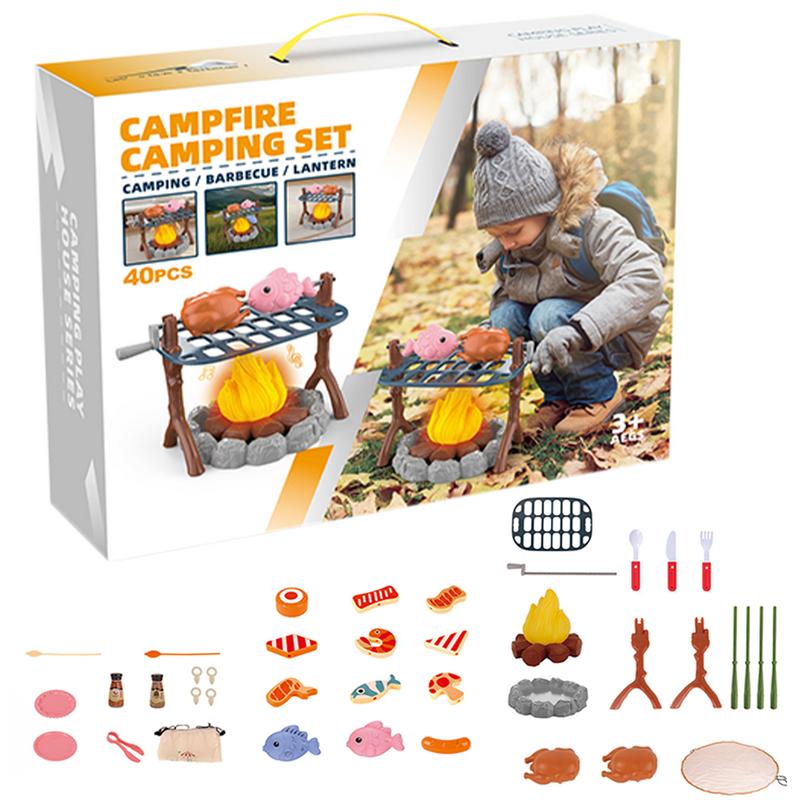เด็กแกล้งทําเป็นชุดมินิอาหารแค - Kids Outdoor Grill Set บทวิจารณ์และราคา