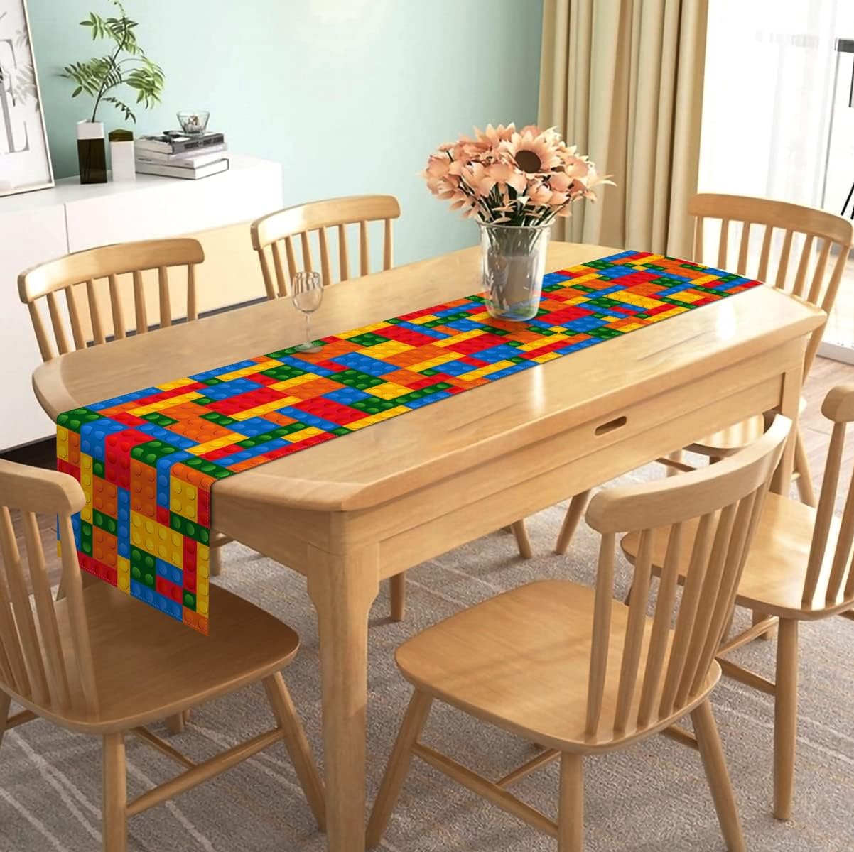 แผ่นรองโต๊ะลายตัวต่อ - 1 ชิ้น  - Kids Outdoor Dining Table บทวิจารณ์และราคา