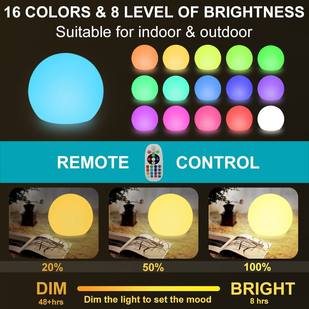 LED เรืองแสง Ball Light สําหรั - Kids Outdoor Lights บทวิจารณ์และราคา