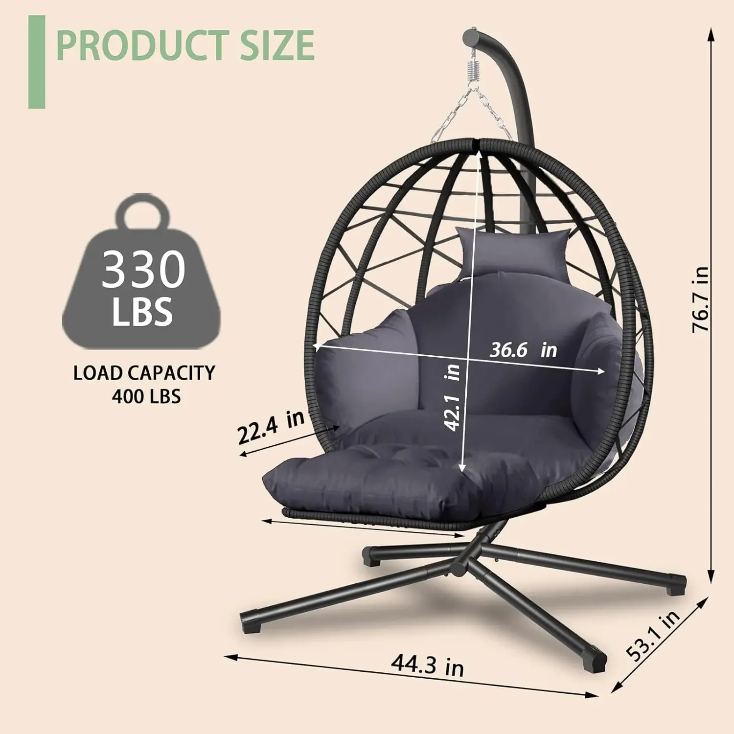 เก้าอี้ไข่แขวนพร้อมขาตั้งและที - Kids Outdoor Egg Chair บทวิจารณ์และราคา