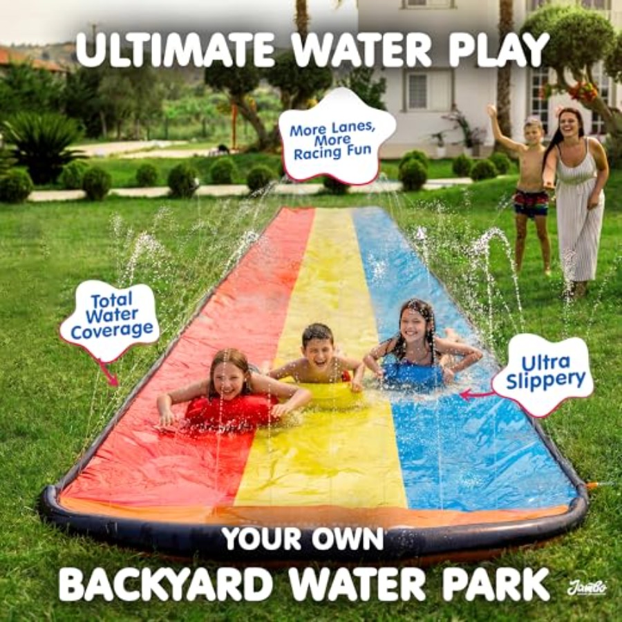 สไลเดอร์น้ำพรีเมียม XXL ขนาด 2 - Slip Slide Water Mat บทวิจารณ์และราคา