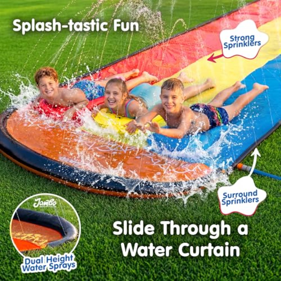 สไลเดอร์น้ำพรีเมียม XXL ขนาด 2 - Slip Slide Water Mat บทวิจารณ์และราคา