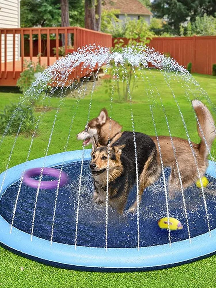 แผ่นรองสุนัขแบบหนา ของเล่นสปริ - Slip Slide Water Mat บทวิจารณ์และราคา