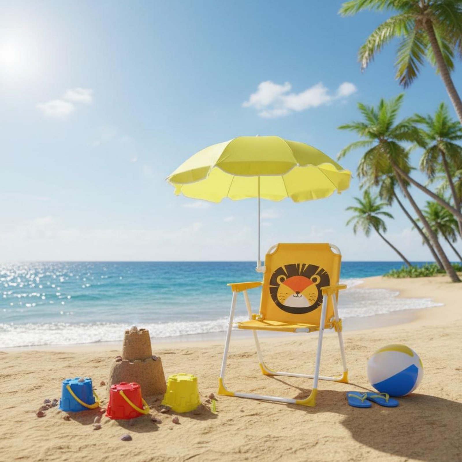 เก้าอี้ชายหาดสำหรับเด็กพร้อมร่ - Kids Outdoor Lawn Chair บทวิจารณ์และราคา