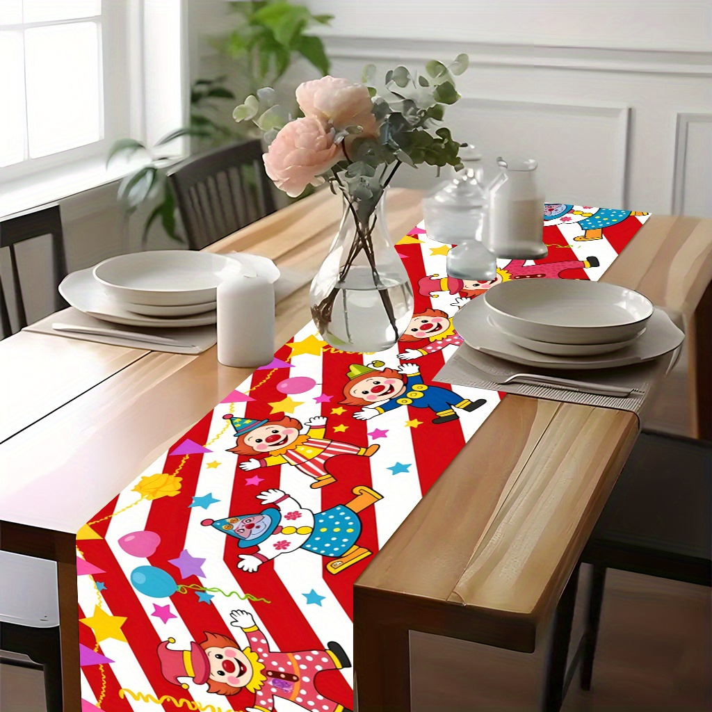 ผ้าปูโต๊ะลายตัวตลกสำหรับงานปาร - Kids Outdoor Dining Table บทวิจารณ์และราคา