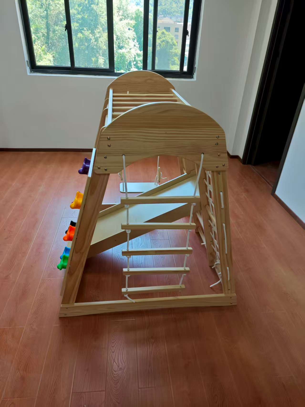 โครงไม้ปีนป่ายสำหรับเด็ก พร้อม - Kids Outdoor Playground บทวิจารณ์และราคา