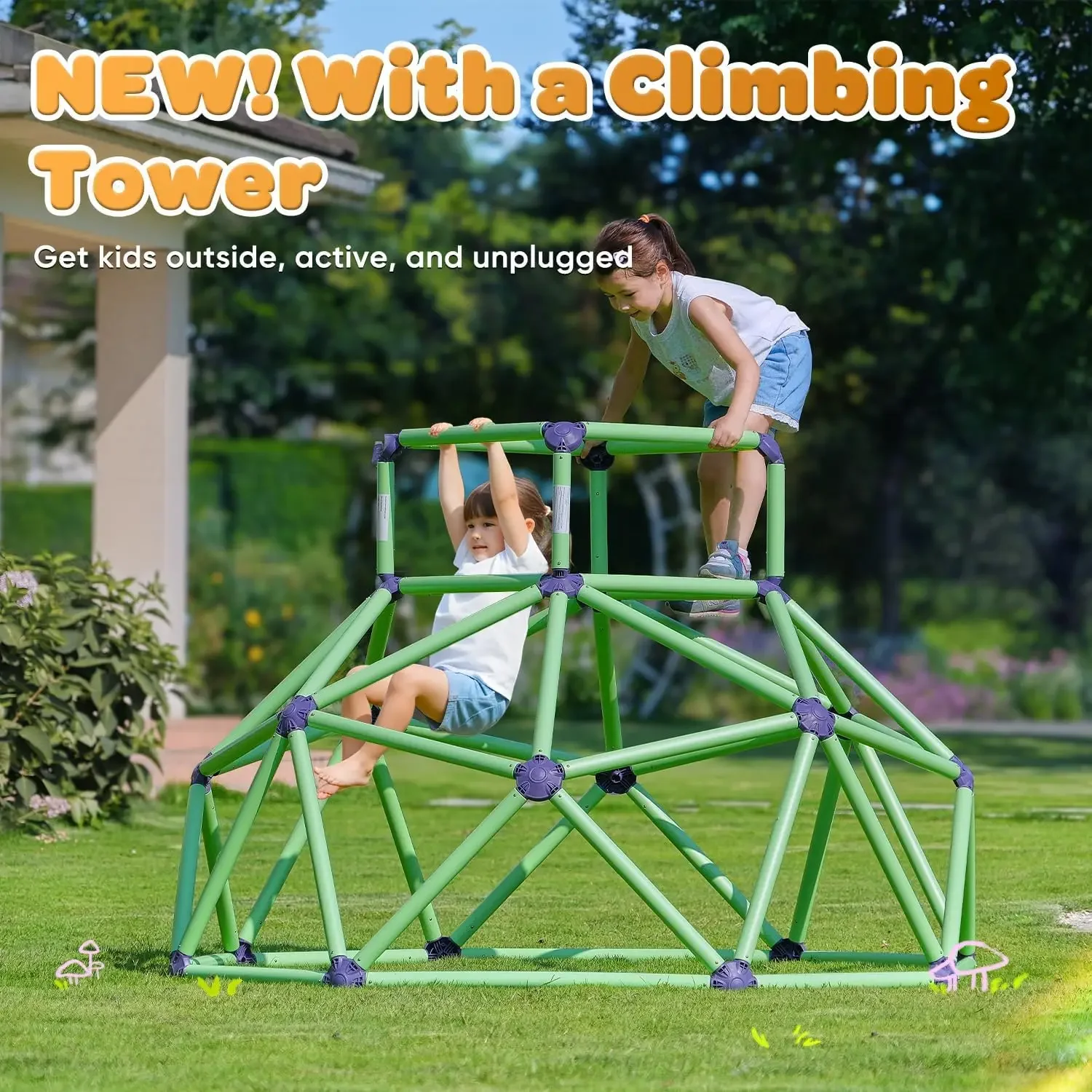 ซูปาปา มังกี้บาร์ส คลีมป์โดม - - Kids Outdoor Jungle Gym Dome บทวิจารณ์และราคา