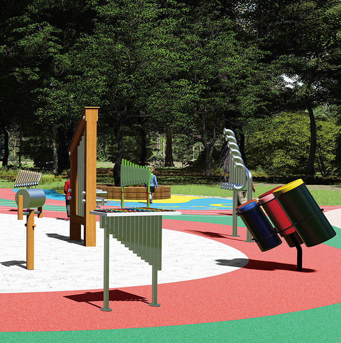 ชุดกลองดนตรีหลากสีสันสำหรับสนา - Kids Outdoor Playground บทวิจารณ์และราคา