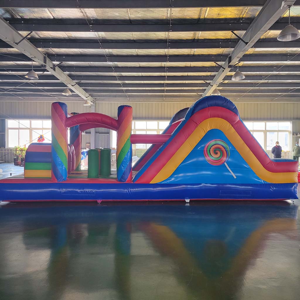 บ้านลมเป่าลมขนาดใหญ่พร้อมเครื่ - Kids Outdoor Obstacle Course บทวิจารณ์และราคา