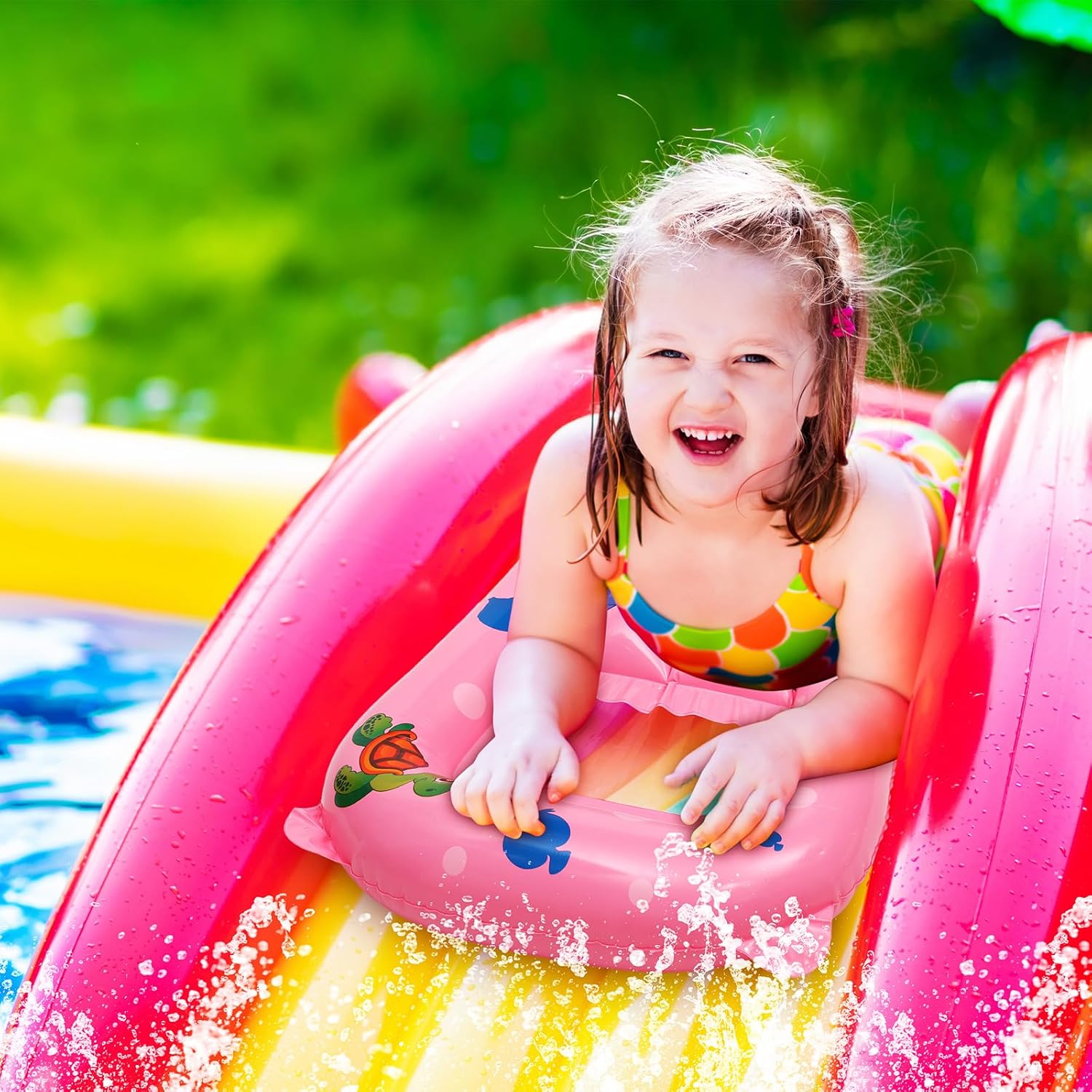 ห่วงยางลอยน้ำ ที่นอนเป่าลมสำหร - Slip Slide Water Mat บทวิจารณ์และราคา