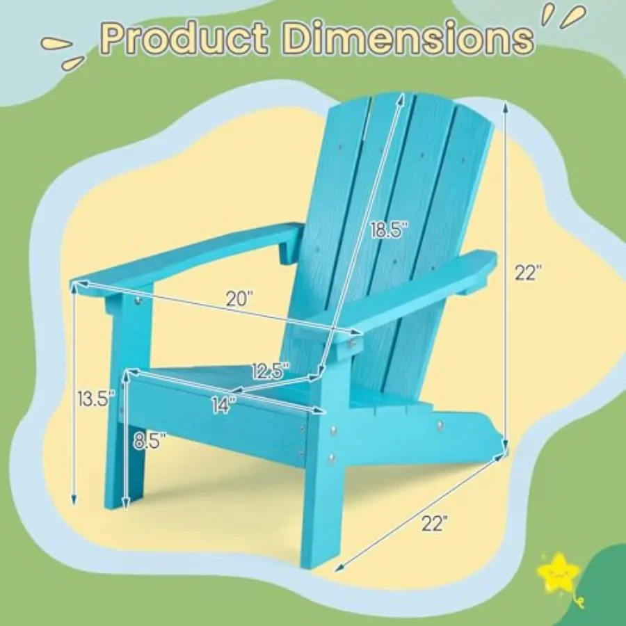 ชุดเก้าอี้ Adirondack สำหรับเด - Kids Outdoor Lawn Chair บทวิจารณ์และราคา