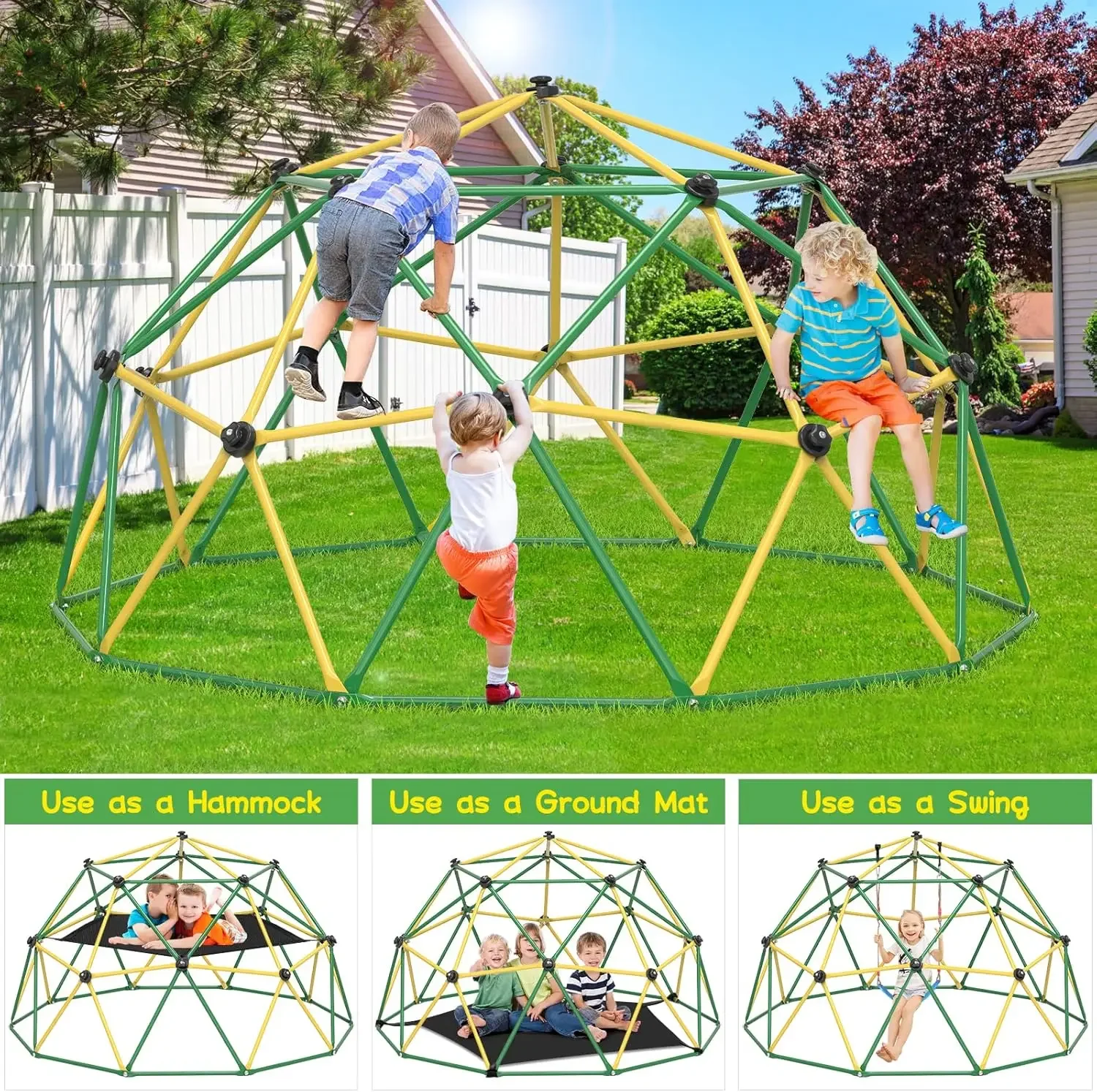 โดมปีนเขา GIKPAL, โดมปีนเขาขนา - Kids Outdoor Jungle Gym Dome บทวิจารณ์และราคา