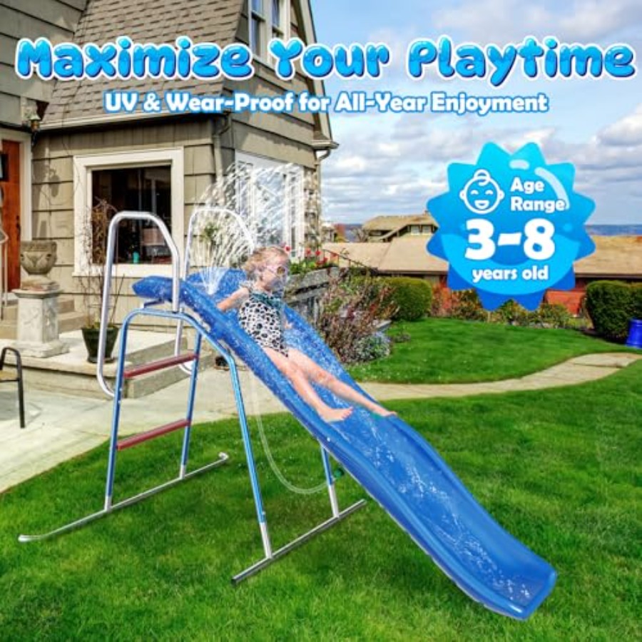 สไลเดอร์น้ำสำหรับเด็กในสวนหลัง - Kids Outdoor Zone บทวิจารณ์และราคา