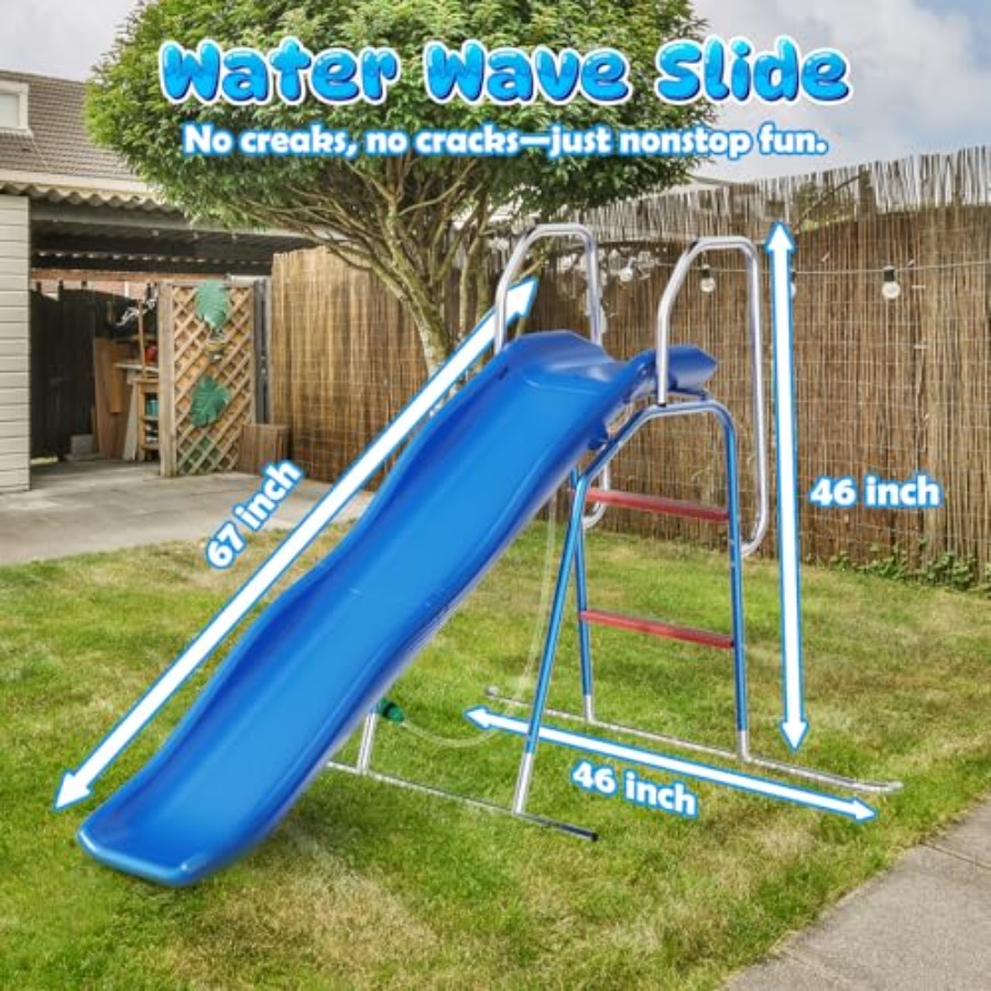 สไลเดอร์น้ำสำหรับเด็กในสวนหลัง - Kids Outdoor Zone บทวิจารณ์และราคา